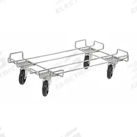 APPROVED VENDOR Dolly Base: Garbage Bins, 20 in x 48 in x 7 1/2 in, Rubber, Chrome, Steel, Steel (MPN 45VY11). Key specifications — Compatible Product Type: Garbage Bins; Caster Wheel/Tread Material: Rubber; Caster Wheel/Configuration: (2) Swivel with Brake; Finish: Chrome; Material: Steel; Brand: APPROVED VENDOR; Caster Frame Material: Steel.