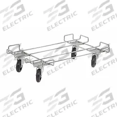 APPROVED VENDOR Dolly Base: Garbage Bins, 20 in x 48 in x 7 1/2 in, Rubber, Chrome, Steel, Steel (MPN 45VY11). Key specifications — Compatible Product Type: Garbage Bins; Caster Wheel/Tread Material: Rubber; Caster Wheel/Configuration: (2) Swivel with Brake; Finish: Chrome; Material: Steel; Brand: APPROVED VENDOR; Caster Frame Material: Steel.