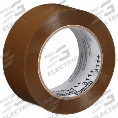 SCOTCH Acrylic Packing Tape: 2 mil Tape Thick, 2 in x 110 yd, 2 in, Tan, 311+ - Medium-Duty Acrylic Tape