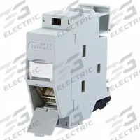 METZ CONNECT Rail-Mount Module: Cat6A, Data/HDBaseT/Power, 8 Poles, 45° Angled, Cable, Zinc Die-Cast (MPN 130B127003-E). Key specifications — Housing Material: Zinc Die-Cast; IP Rating: IP20; Mounting Type: Cable; Connector Color: Light Gray; Performance Category: Cat6A; Application: Data; Connection Type: Insulation Displacement; Connector Gender: Female.