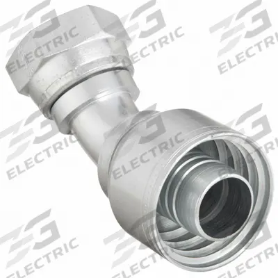 AEROQUIP Hydraulic Crimp Fitting: Steel x Steel, 45° Elbow, -20 For Hose Dash Size - Aeroquip Crimp Hydraulic Hose Fittings with JIC Connection