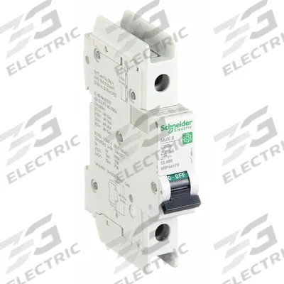 SCHNEIDER Miniature Circuit Breaker: 0.5 A Amps, 60V DC, 14kA at 120/240V AC - Z-Curve, 1-Pole UL489 DIN Rail-Mount Miniature Circuit Breakers