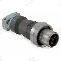 HUBBELL Pin and Sleeve Plug: Gray, 250V DC/600V AC, Three Phase, 100 A, 3 Pole, 4 Wire (MPN HBL4100PS2W). Key specifications — Brand: HUBBELL.