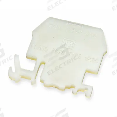 SQUARE D End Barrier: Clip-On Mount, Natural - End Stops & Clamps