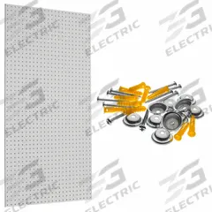 TRITON PRODUCTS Wall Ready White Pegboards: Round, 1/4 in Peg Hole Size, 42 in x 24 in x 1/4 in (MPN PEG2-WHT). Key specifications — Material: High-Density Fiberboard; Finish: Painted; Peg Hole Shape: Round; Includes: Mounting Hardware; Color: White; Brand: TRITON PRODUCTS.