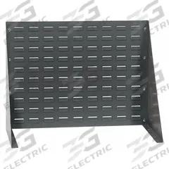 QUANTUM STORAGE SYSTEMS Louvered Bench Rack: 21 in x 27 in x 1/4 in, 1 Sides, 0 Bins, Gray (MPN QBR-2721). Key specifications — attr38851: Gray; attr38864: Powder Coated; attr38845: QUANTUM STORAGE SYSTEMS.