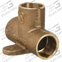 NIBCO Sweat Fitting Tee: 1/2 in CTS x 1/2 in CTS x 1/2 in CTS, Cup x Cup x Cup, Low Lead Bronze (MPN 711-5-LF 1/2)