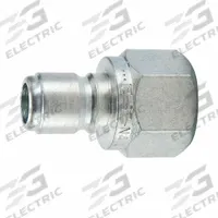 PARKER Non-Valved Nipple: 3/8 in, Steel, 45.425 lpm Max. Flow Rate, 3/8"-18 Thread Size, Female NPTF (MPN ST-N3). Key specifications — attr297111: Steel; attr297114: 3/8"-18; attr303815: PARKER.