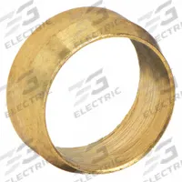 PARKER Compression Fitting Sleeve: 1/2 in OD Fitting Size, Compression, Brass, 10 PK (MPN 60PB-8). Key specifications — attr1195695: PARKER.