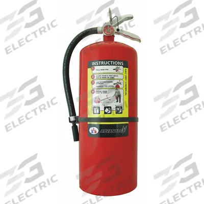BADGER Fire Extinguisher: 18 lb Extinguisher Capacity, 6A:80B:C - Class ABC Fire Extinguishers