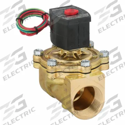 REDHAT Solenoid Valve: 2-Way, Normally Closed, 1 1/2 in Pipe Size, 120V AC, High Flow - 2-Way/2-Position, Normally Closed Solenoid Valves