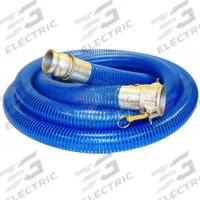 Suction and Discharge Hose: 3 in Hose Inside Dia., 65 psi, Blue/Clear, 3 in x 3 in Fitting Size (MPN BWS300-50CE). Key specifications — Temp. Range: -40° to 150°F; Hose Color: Clear; Brand: KURIYAMA.