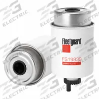 FLEETGUARD Fuel Filter: Cartridge, 6 1/16 in Overall Lg, 3 1/8 in Outside Dia, 11/16 in Inside Dia (MPN FS19839). Key specifications — attr434022: FLEETGUARD; attr427730: Cellulose; attr1017112: Trucks; attr1017113: Renault Agriculture.