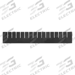 AKRO-MILS Divider: 20 1/2 in x 3 3/8 in, Black, For 15 in Bin Wd, Plastic, Long Side (MPN 42224). Key specifications — ESD Conductive: Not Electrostatic Discharge Conductive; Brand: AKRO-MILS; Material: Plastic; Compatible Manufacturer Model Number: 33224.