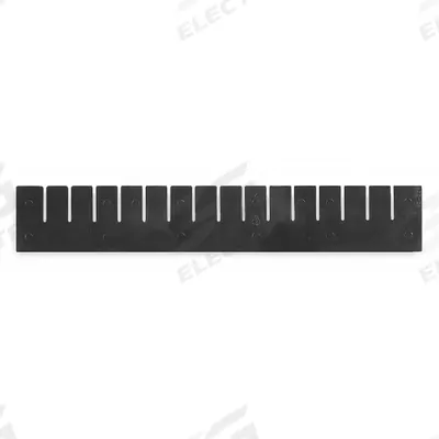 AKRO-MILS Divider: 20 1/2 in x 3 3/8 in, Black, For 15 in Bin Wd, Plastic - Standard Divider Box Dividers