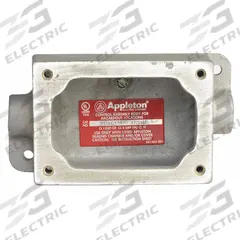 APPLETON ELECTRIC Mounting Body: 1 Gangs, Aluminum, 1/2 in Hub Size, Feed Through, Rectangular (MPN EDSC171-SA). Key specifications — Brand: APPLETON ELECTRIC; Hub Type: Feed Through.