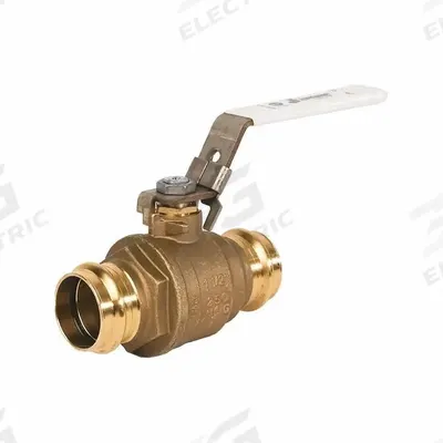 JOMAR VALVE Manual Two-Way Ball Valve: 3/4 in, Brass, Straight, Press x Press - Brass Ball Valves
