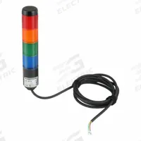 WERMA Tower Light Assembly: 4 Tier, Blue/Green/Red/Yellow, No Sounder Tier, 209 mm Overall Ht (MPN 69815075). Key specifications — Manufacturer Part Number: 69815075; Brand: WERMA; Operating Voltage: 24V AC/DC; Light Tier Color: Blue.