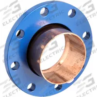 STREAMLINE Sweat Fitting Adapter: 5 in CTS x 5 in CTS, Cup x Flange, No Center Stop, Wrot Copper (MPN W 02052NL)
