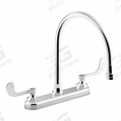 KOHLER Gooseneck Kitchen Faucet: Triton Bowe, Brass, Widespread, Deck, 3 Mounting Holes - Centerset Kitchen Faucets