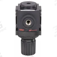 ARO Compressed Air Regulator: Aluminum, 3/8 in NPT, 113 cfm, 0 psi to 140 psi, Knob, 1500 Series (MPN R37231-100). Key specifications — attr111664: No; attr111400: 1500; attr111627: ARO.