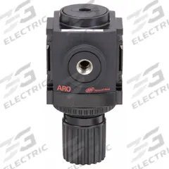 ARO Compressed Air Regulator: Aluminum, 3/8 in NPT, 113 cfm, 0 psi to 140 psi, Knob, 1500 Series (MPN R37231-100). Key specifications — attr111664: No; attr111400: 1500; attr111627: ARO.
