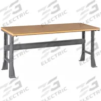 TENNSCO Workbench: Fixed Ht, Tempered Hardwood, 72 in x 36 in, 4,000 lb Overall Load Capacity, Gray (MPN WB-1-3672C). Key specifications — Brand: TENNSCO.
