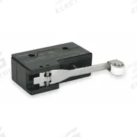 OMRON Snap Action Switch: Hinge Roller Lever Actuator, 3NO/3NC, Screw (MPN DZ-10GV2-1B). Key specifications — AC Contact Rating: 2 A @ 480 V; Electrical Connection: Screw; Series: DZ; Brand: OMRON.