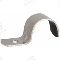 Conduit & Pipe Strap Clamp, One-Hole: 1/2 in Trade Size, 316 Stainless Steel, IMC/RMC (MPN S605001S00). Key specifications — Manufacturer Part Number: S605001S00; Compatible Conduit Trade Size: 1/2 in; Compatible Conduit Type: IMC; RMC; Compatible Nominal Conduit/Pipe Size: 1/2 in; Compatible Pipe Size: 1/2 in; Finish: Polished; Indoor/Outdoor Usage: Indoor/Outdoor.