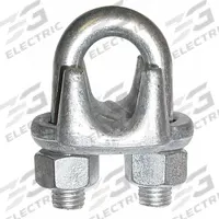 DAYTON Wire Rope U-Bolt Clip: 1/4 in Compatible Rope Dia, 4 3/4 in Rope Turnback Lg, Malleable Iron (MPN 2VKJ2). Key specifications — Fabrication: Cast; Color: Silver; Material: Malleable Iron; Brand: DAYTON.