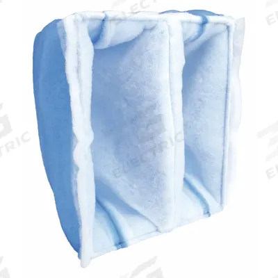 GRAINGER Cube Air Filter: 20 in x 25 in x 20 in, 2 Pockets, Synthetic, Blue/White - 3-Ply Cube Air Filters