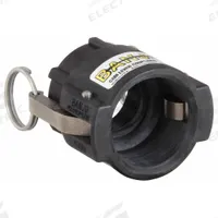 Cam and Groove Coupling: 1 1/2 in Coupling Size, 1 1/2 in Hose Fitting Size, 2 27/32 in Overall Lg (MPN 150D). Key specifications — Gasket Material: EPDM; Brand: BANJO; Thread Size: 1-1/2 in -11-1/2; Fitting Type: FNPT.