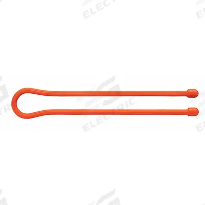 NITE IZE Gear Tie: Orange, 18 in Lg - Twist-Release Cable Ties