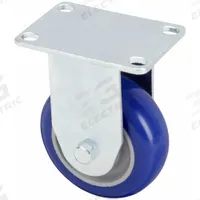 APPROVED VENDOR Plate Caster: Rigid, No Brake, Polyurethane, 3 1/2 in Wheel Dia., 1 1/4 in Wheel Wd (MPN 4W926). Key specifications — Brand: APPROVED VENDOR; Wheel/Tread Color: Blue; Roll Up: Rigid.