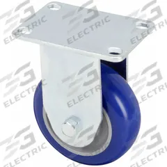 APPROVED VENDOR Plate Caster: Rigid, No Brake, Polyurethane, 3 1/2 in Wheel Dia., 1 1/4 in Wheel Wd (MPN 4W926). Key specifications — Brand: APPROVED VENDOR; Wheel/Tread Color: Blue; Roll Up: Rigid.