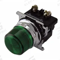 EATON Pilot Light: 30 mm Panel Mounting Size, Green, Incandescent, 120 V AC Max Volt Rating (Supply) (MPN 10250T34G). Key specifications — Series: 10250T; Brand: EATON; Includes Push-To-Test: No Push-To-Test Included.