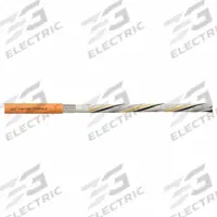 CHAINFLEX Servo Motor Cable: (7) 16 AWG (1.5)/Shielded Twisted Pr 18 AWG (0.75), Orange, PUR Jacket (MPN CF280ULH200157). Key specifications — Conductor Grouping: (7) 16 AWG/Shielded Twisted Pair 18 AWG; Includes Ground: No; Overall Length: Order by the Foot; Minimum Bend Radius Factor - Fixed: 5 x OD; Minimum Bend Radius Factor - Flexible: 8 x OD; Brand: CHAINFLEX.