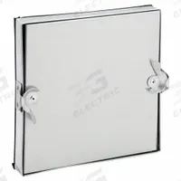 Duct Access Door: 10 in x 10 in, 24 ga, Steel, Double Cam, Tab-In Hinge, 10 in Observation Port Ht (MPN 5EFT2). Key specifications — Brand: DAYTON; Insulation Material: Fiberglass; Material: Steel; For Duct Shape: Rectangular.