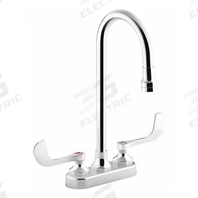 KOHLER Gooseneck Bathroom Faucet: Triton Bowe, Brass, Chrome Finish, 1 gpm Flow Rate - Centerset Handle Bathroom Faucets
