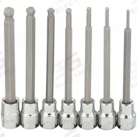 WESTWARD Socket Bit Set: 1 - 25 Pieces, 3/8 in Drive Size, 7 Pieces, 1/8 in to 3/8 in Tip Size Range (MPN 54TM49). Key specifications — attr1216280: Fixed Insert; attr1216283: WESTWARD; attr1225718: 1/8 in to 3/8 in; attr1227491: 3/8 in.