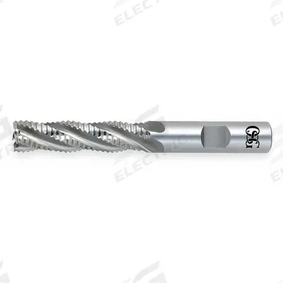 OSG Roughing End Mill: Cobalt, 4 Flute, Fine Pitch, 3/8" Mill Dia, 7/8" LOC - General Purpose Cobalt Roughing End Mills