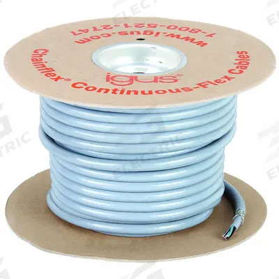 CHAINFLEX Control Cable: 12 AWG Conductor Size, 4 Conductors, PVC, 100 ft - Continuous Flexing Exposed Run Tray Cables