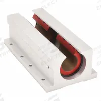 PBC LINEAR Mounted Linear Bearing: Twin, Self-Aligning, 1/2 in Inside Dia, Frelon™ Gold, PWN (MPN PWN08). Key specifications — Liner: Frelon™ Gold; Material: Aluminum Alloy.