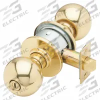 SCHLAGE Door Lockset: Privacy Knob Locksets, Brass, ADA Compliant (MPN A40S ORB 605). Key specifications — Lockset Style: Orbit.