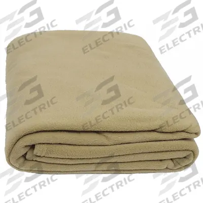 R & R TEXTILE Blanket: Queen Fits Mattress Size, Beige, Solid - Polyester Fleece Blankets