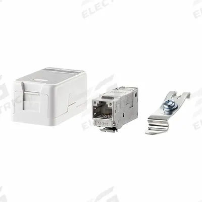 METZ CONNECT RJ45 Keystone: Rail, GD-Zn (Zinc Die-Cast), IDC Connection x RJ45 - Voice & Data Housings, Panels & Connector Components