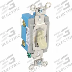 BRYANT Wall Switch: Toggle Switch, Double Pole, Maintained, Ivory, 120/277V AC, 15 A (MPN 4802I). Key specifications — Illuminated: No; Voltage Rating: 120/277V AC.