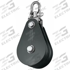 APPROVED VENDOR Pulley Block: Swivel, Pulling, 3,300 lb Working Load Limit, Wire Rope, Shackle (MPN RZ1705). Key specifications — Product Type: Double Pulley Block; Brand: APPROVED VENDOR; Compatible Rope Type: Wire Rope; Pulley Type: Swivel; Attachment Type: Shackle; Operation: Pulling; Bearing Type: Sleeve; Finish: Powder Coated.