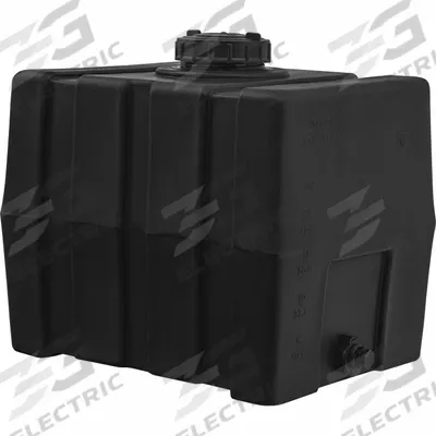 ROMOTECH Reservoir: Single Wall, Vertical, 30 gal, Closed Top, 3/16 in Wall Thick - Square Liquid Storage Tanks