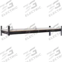HALLOWELL Shelf: 72 in x 30 in, 680 lb Load Capacity, Particleboard, Black, Shelf (MPN DRHCPL7230ME). Key specifications — Decking Material: Particleboard; Includes: (4) Beams; Shelf Configuration: Single Straight; Color: Black; Frame Material: Steel; Brand: HALLOWELL; Frame Finish: Powder Coated; Product Type: Shelf.
